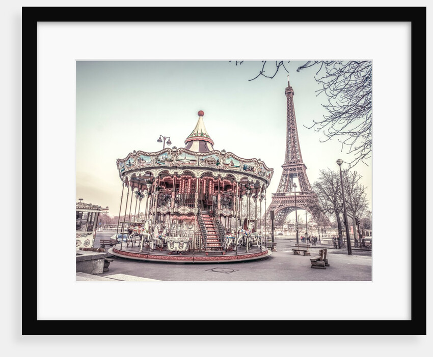 Carousel and the Eiffel tower by Assaf Frank